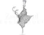  Ezüst pillangó medál (AG13793) AG13793