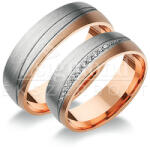  14 karátos fehér- és rozéarany karikagyűrű A1000 A1000