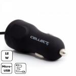Cellect 12W Autós töltő Micro USB csatlakozással, 2.4A