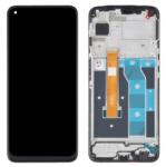  4903633 Gyári Realme 6 / 6s fekete LCD kijelző érintővel kerettel előlap (4903633)