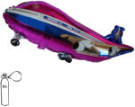 Mezőfi Team Kft Fólia lufi, nagyforma repülő, lila, kb 78 cm, csomagolt