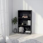 vidaXL Bibliotecă cu 3 rafturi, gri, 60x24x109 cm, lemn compozit (800866) Biblioteca