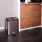 EKO Coș de gunoi cu pedală Rejoice, argintiu mat, 2x30 L 31054046 (440035) Cos de gunoi