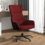 vidaXL Scaun de relaxare, roșu vin, material textil (341099)
