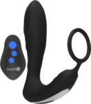 Ouch! E-stim & Vibration Butt Plug & Cock Ring with Remote Black