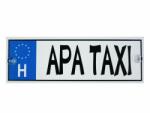  Rendszámtábla Apa taxi 33x11cm - Tréfás rendszámtábla
