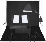 vidaXL Kit studio foto cu set de lumini și fundal (3094684)