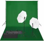 vidaXL Kit studio foto cu set de lumină și fundal (3094648)