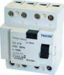 Tracon Electric Bloc cu protecţie diferenţială pentru curenţi mari, 4 poli 100A, 100mA, 6kA, AC (TFVH4-100100)