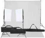 vidaXL Kit studio foto cu set de lumină și fundal (3094740)
