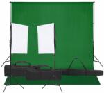 vidaXL Kit studio foto cu set de lumină și fundal (3094736)