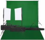 vidaXL Kit studio foto cu set de lumină și fundal (3094742)