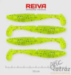 Reiva Zander Power Shad Gumihal 10cm 4 db/csomag - Neonzöld Flitter (9901-103)