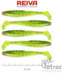 Reiva Zander Power Shad Fluosárga-Zöld Gumihal - Reiva Gumihal 8 cm 5 db/csomag