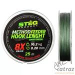 STÉG PRODUCT Stég Method Feeder Hook Lenght 8X Braid 0, 14mm - Fonott Előkezsinór (3259-014)