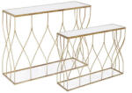 Bizzotto Set 2 console fier auriu Elenor 96.5x28x71 cm, 104x33x79 cm (0746206)