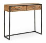 Bizzotto Consola, 2 sertare, lemn si fier, Egon, 90x30x80 cm (0746605)