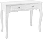 Bizzotto Consola lemn alb cu 2 sertare Blanc 80 cm x 40 cm x 75 h (0744186)