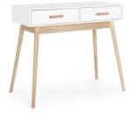 Bizzotto Consola cu 2 sertare lemn alb natur Ordinary 90 cm x 40 cm x 79 h (0740049)