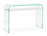 Bizzotto Consola, sticla, mdf alb, Line, 110x35x75 cm (0734025)