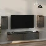 vidaXL Dulapuri de perete, 2 buc. , gri, 30x30x60 cm, lemn masiv pin (813490) Raft