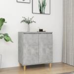 vidaXL Servantă & picioare lemn masiv, gri beton, 60x35x70 cm, PAL (806071) Comoda