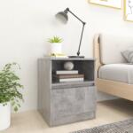 vidaXL Noptiere, 2 buc. , gri beton, 40x40x50 cm, PAL (806166)