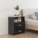 vidaXL Noptiere, 2 buc. , negru, 50x32x60 cm (803275)