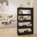 vidaXL Bibliotecă/Separator cameră, negru, 80x30x135 cm, PAL (811710) Biblioteca