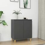 vidaXL Servantă cu picioare din lemn masiv, gri, 60x35x70 cm, PAL (806069) Comoda