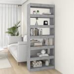 vidaXL Bibliotecă/Separator cameră, gri beton, 80x30x198 cm, PAL (811731) - vidaxl Biblioteca