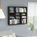 vidaXL Raft de perete, negru, 90x16x78 cm, PAL (802940) Raft
