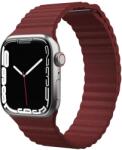 NEXT ONE Apple Watch 4/5/6/7/8/SE/Ultra (42/44/45/49mm) Next One bőr óraszíj bordó (AW-4244-LTHR-CRT)