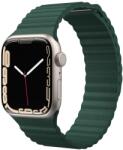 NEXT ONE Apple Watch 4/5/6/7/8/SE/Ultra (42/44/45/49mm) Next One bőr óraszíj levélzöld (AW-4244-LTHR-GRN)