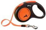 flexi Lesă flexibilă clasică S 5 m până la 15 kg portocaliu neon