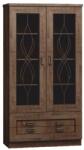 Mobikon Vitrina mdf maro stejar lefkas Tedy 90x44x190.5 cm (0000086887) Vitrina
