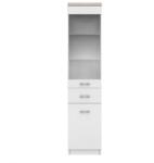 Mobikon Vitrina pal alb natur stejar sonoma Topty 40x33x183 cm (0000147862) Vitrina
