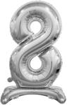 Godan Balon din folie 8 cu suport argintiu 74 cm