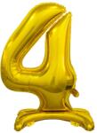 GoDan Balon din folie 4 cu suport auriu 74 cm