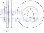 DELPHI Disc frana DELPHI BG4744C (BG4744C) - automobilus
