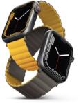 Uniq Revix mágneses szilikon szíj Apple Watch 42/44/45/49mm, mustár/khaki (UNIQ-45MM-REVMUSKAK) - speedshop