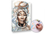  Paint by Numbers - Afrikai nő (Közepes nehézségű Paint by)