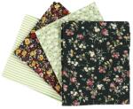  Patchwork szövet - zöld - 4 db - 45 x 55 cm (pamut anyag)
