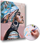  Paint by Numbers - Nő turbánnal (Alacsony nehézségi szint)