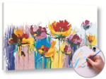  Paint by Numbers SZÍNES VIRÁGOK - közepes nehézségű