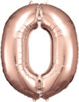 Amscan Balon din folie cifra 0 aniversară auriu rose