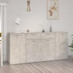 vidaXL Servantă, gri beton, 160x36x75 cm, lemn prelucrat (3074931) Comoda