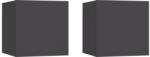 vidaXL Noptiere, 2 buc. , negru, 30, 5x30x30 cm, lemn prelucrat (3079713)