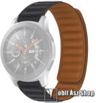  Okosóra loop szilikon szíj - FEKETE - mágneses, 95+108mm hosszú, 20mm széles, 120-220mm-es méretű csuklóig ajánlott - SAMSUNG Galaxy Watch 42mm / Watch4 40mm, 44mm / Watch3 41mm / Watch4 Classic 42mm 