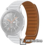  Okosóra loop szilikon szíj - FEHÉR - mágneses, 114+100, 5mm hosszú, 22mm széles, 120-220mm-es méretű csuklóig ajánlott - HUAWEI Watch GT 46mm / GT 2 46mm / GT 3 Pro 43mm, 46mm / GT 2e / SAMSUNG Galaxy